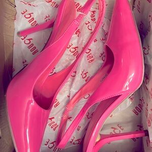Pink slingback heels